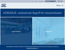 Tablet Screenshot of korodur.de